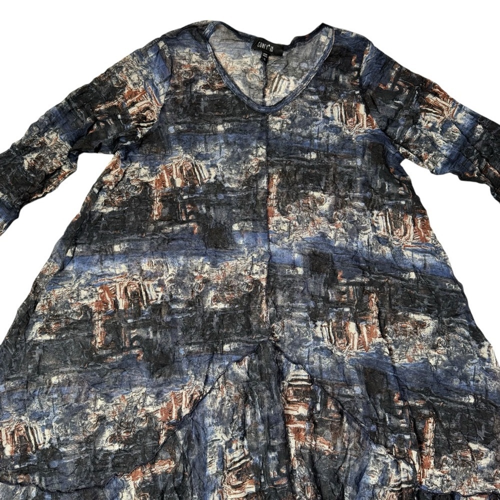 Comfy USA Sheer 3/4 Sleeve Cover Up Dress Size S - Picture 6 of 7